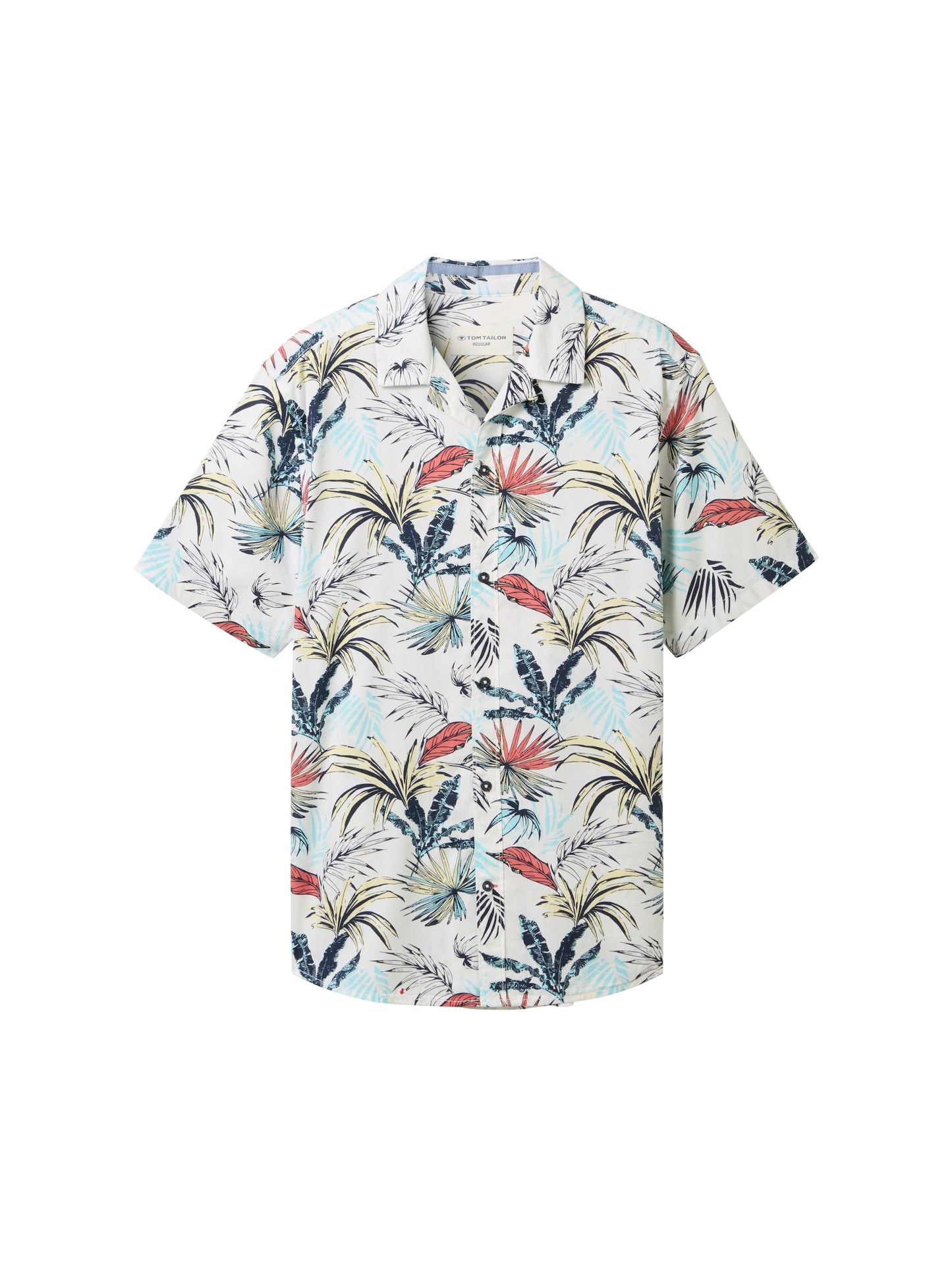 printed shirt white tropical Bild 1