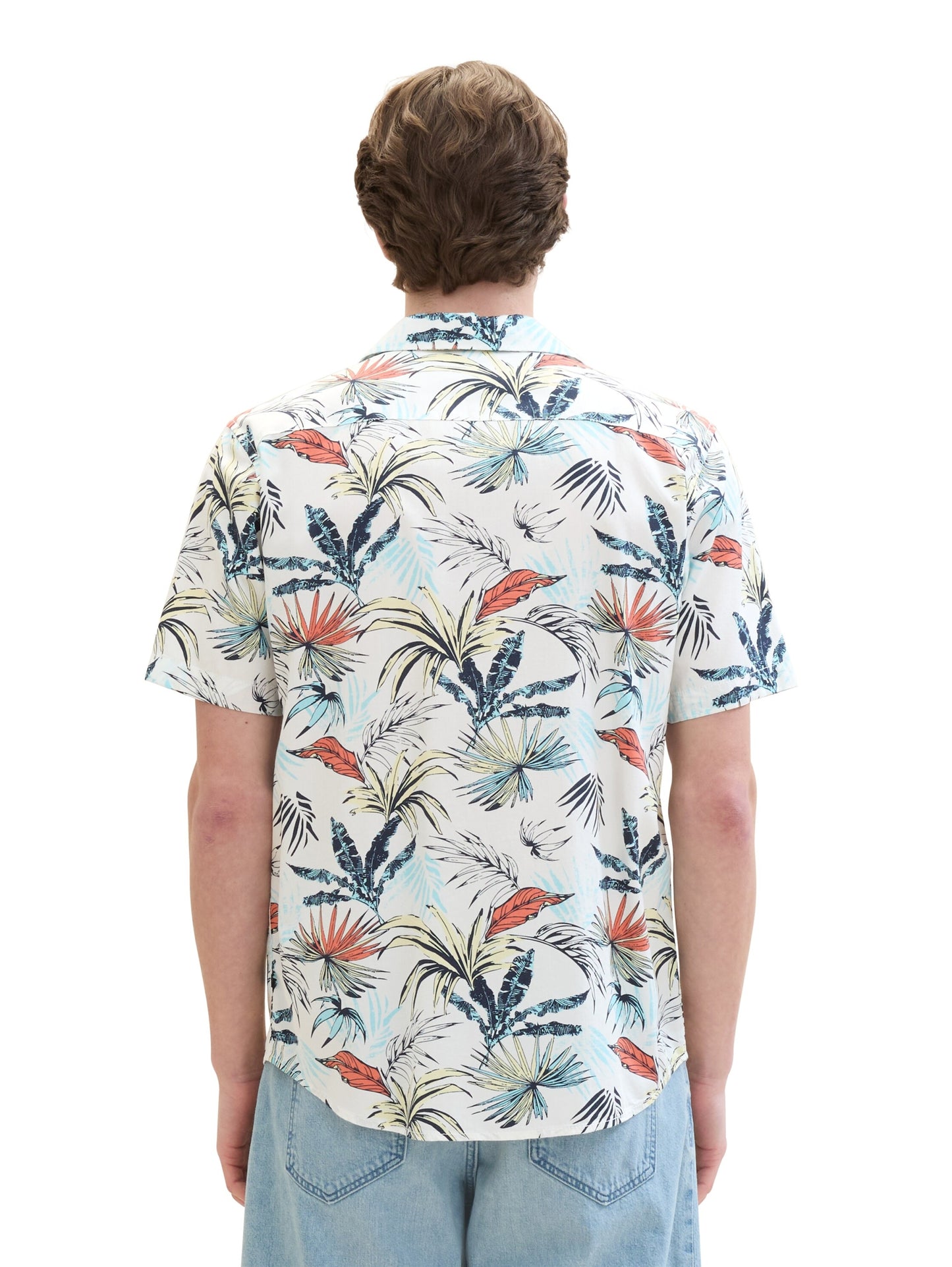 printed shirt white tropical Bild 5
