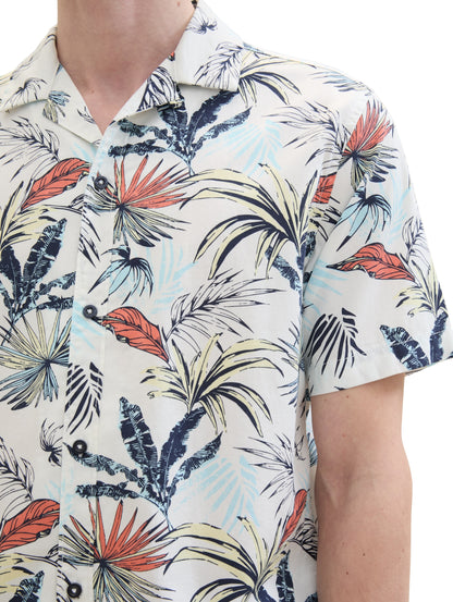 printed shirt white tropical Bild 7