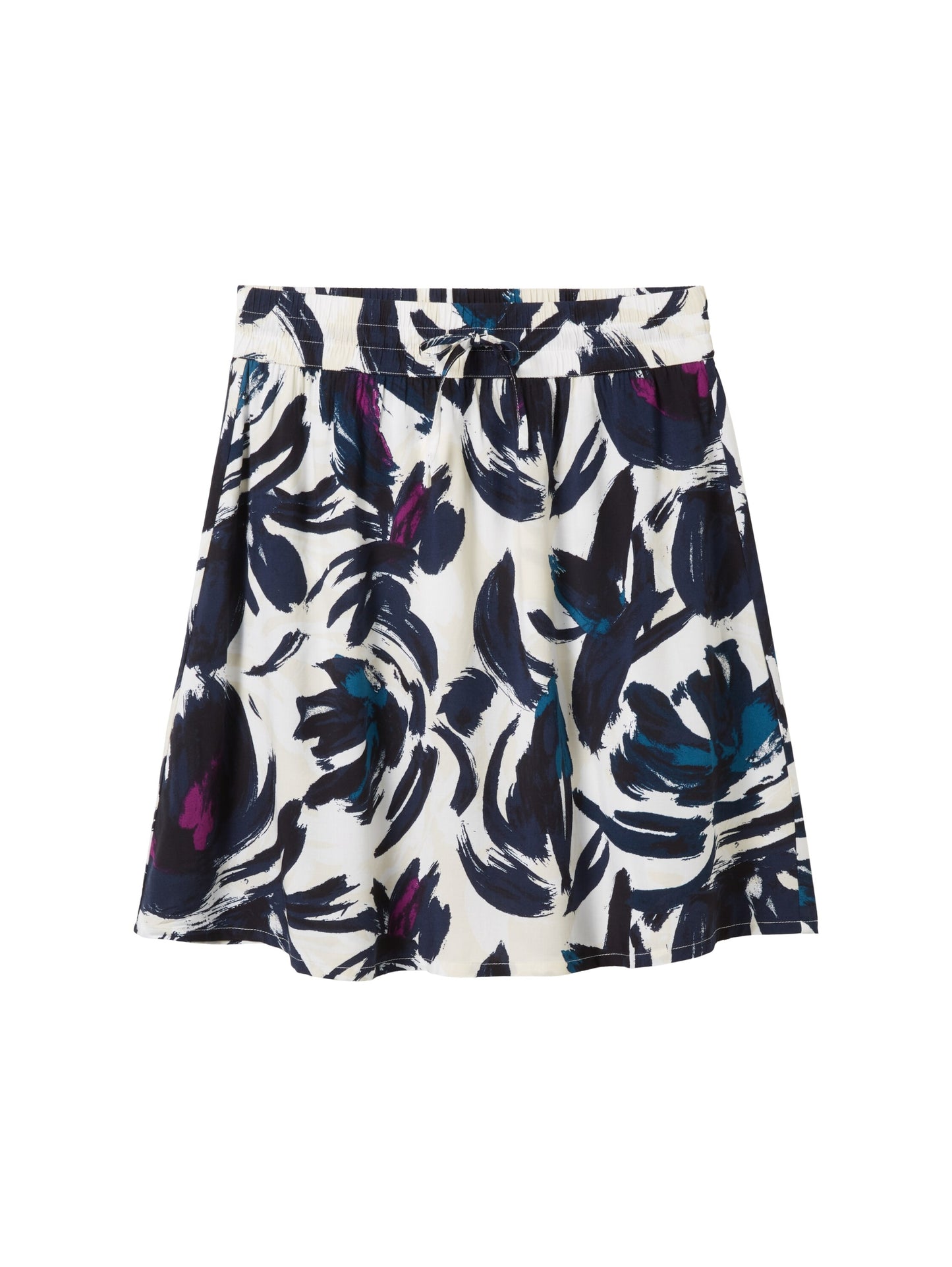 printed skirt dark blue flor Bild 1