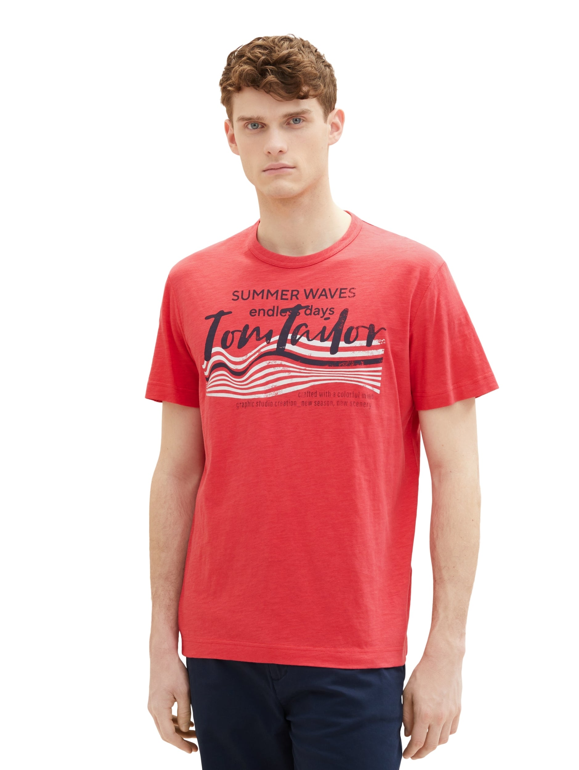printed t-shirt soft berry red Bild 6