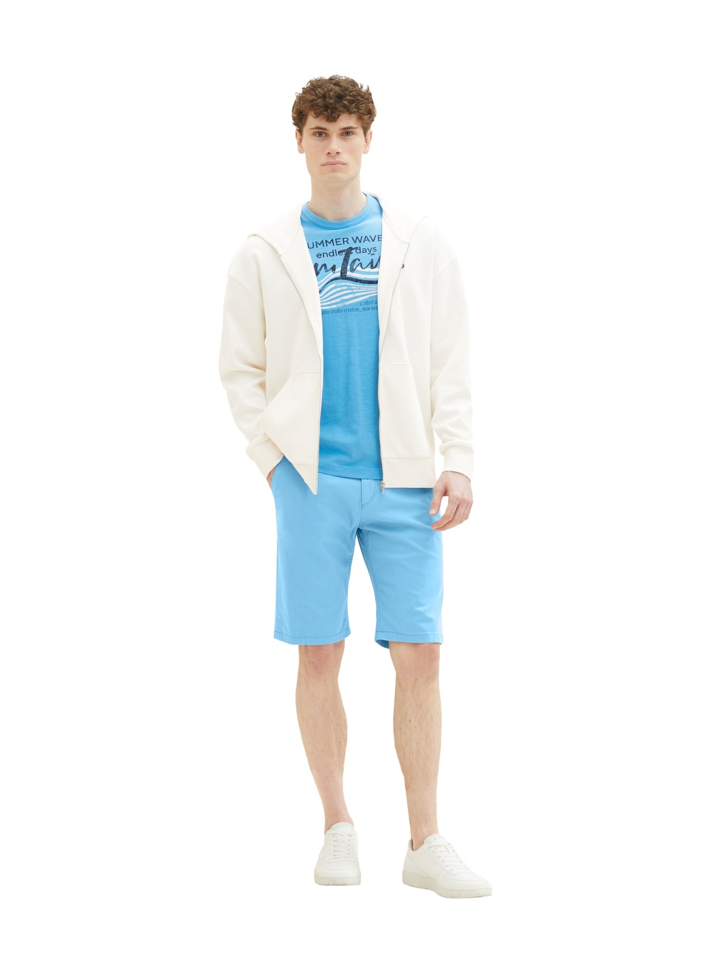regular stretch chino shorts rainy sky blue Bild 5