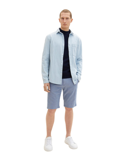 slim chino bermuda with belt chambray blue Bild 7