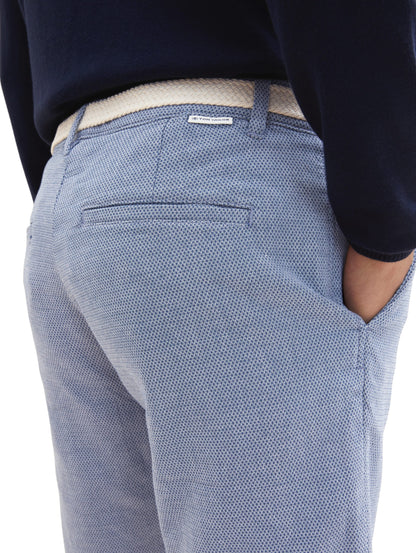 slim chino bermuda with belt chambray blue Bild 8