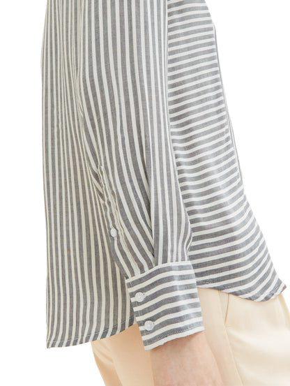 stripe mix blouse navy white dob Bild 7