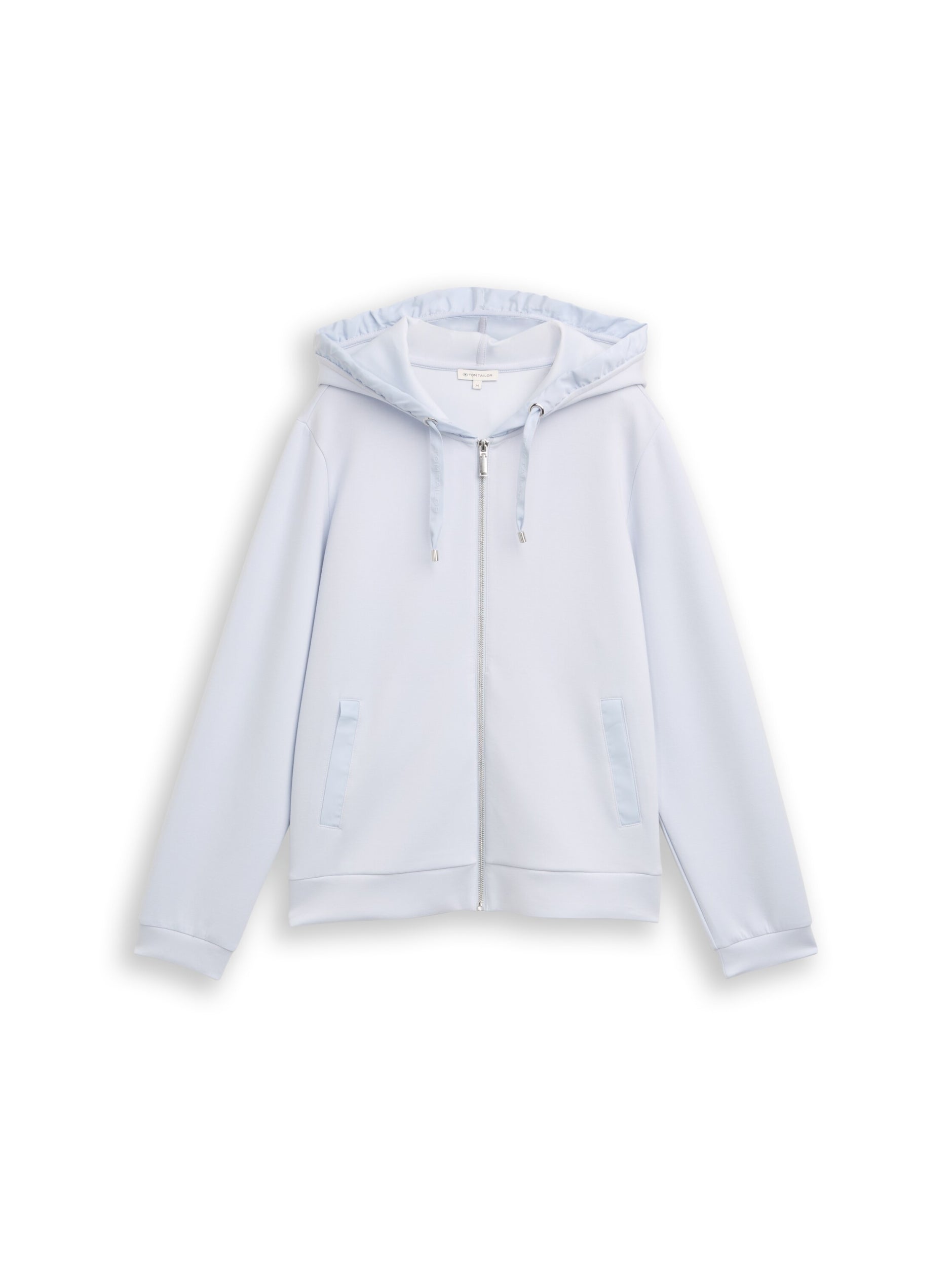 Sweatjacket with hood soft dusty blu Bild 1