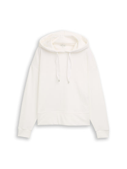 Sweatshirt hoodie w emboss Whisper White Bild 1