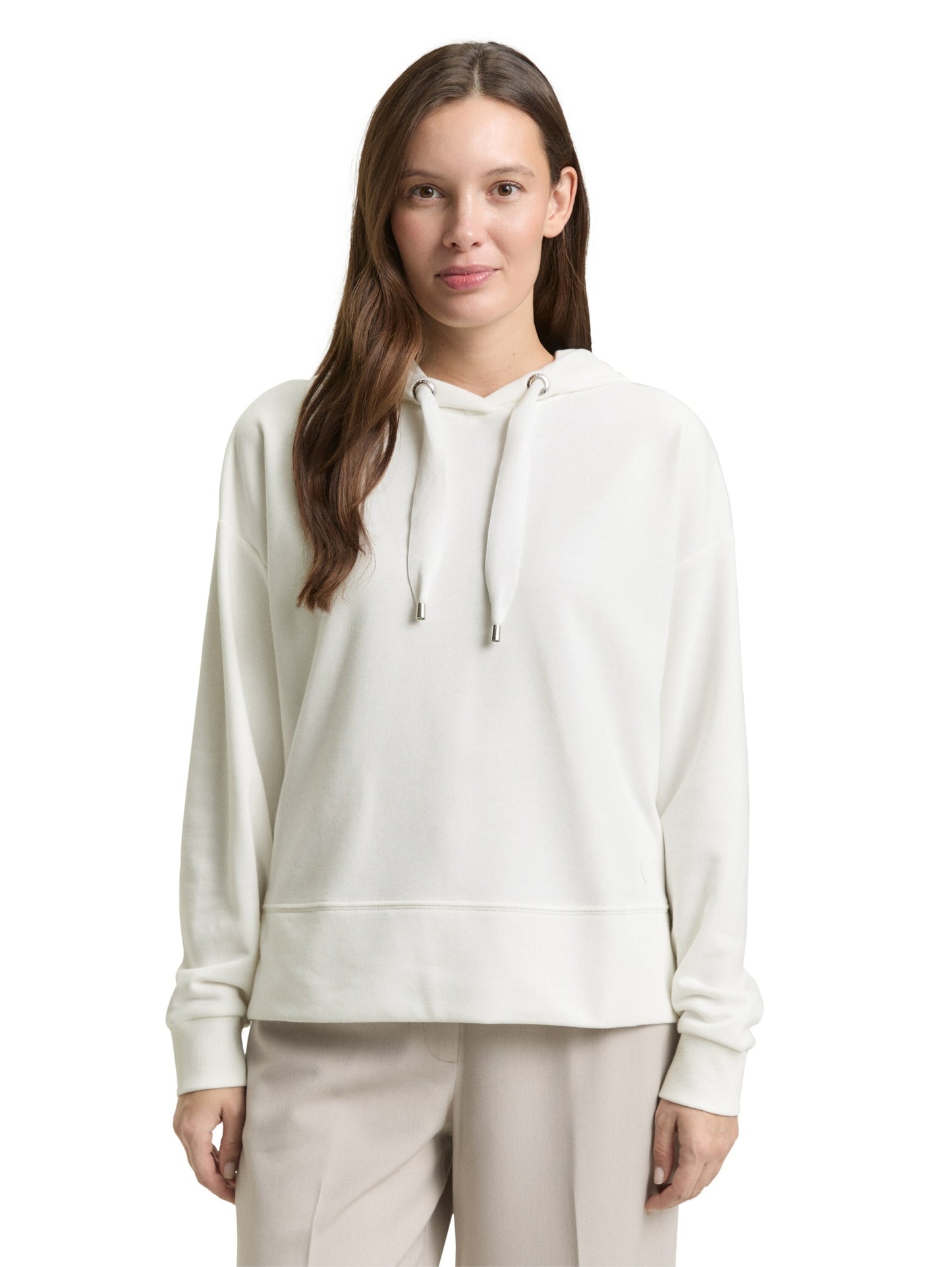 Sweatshirt hoodie w emboss Whisper White Bild 6