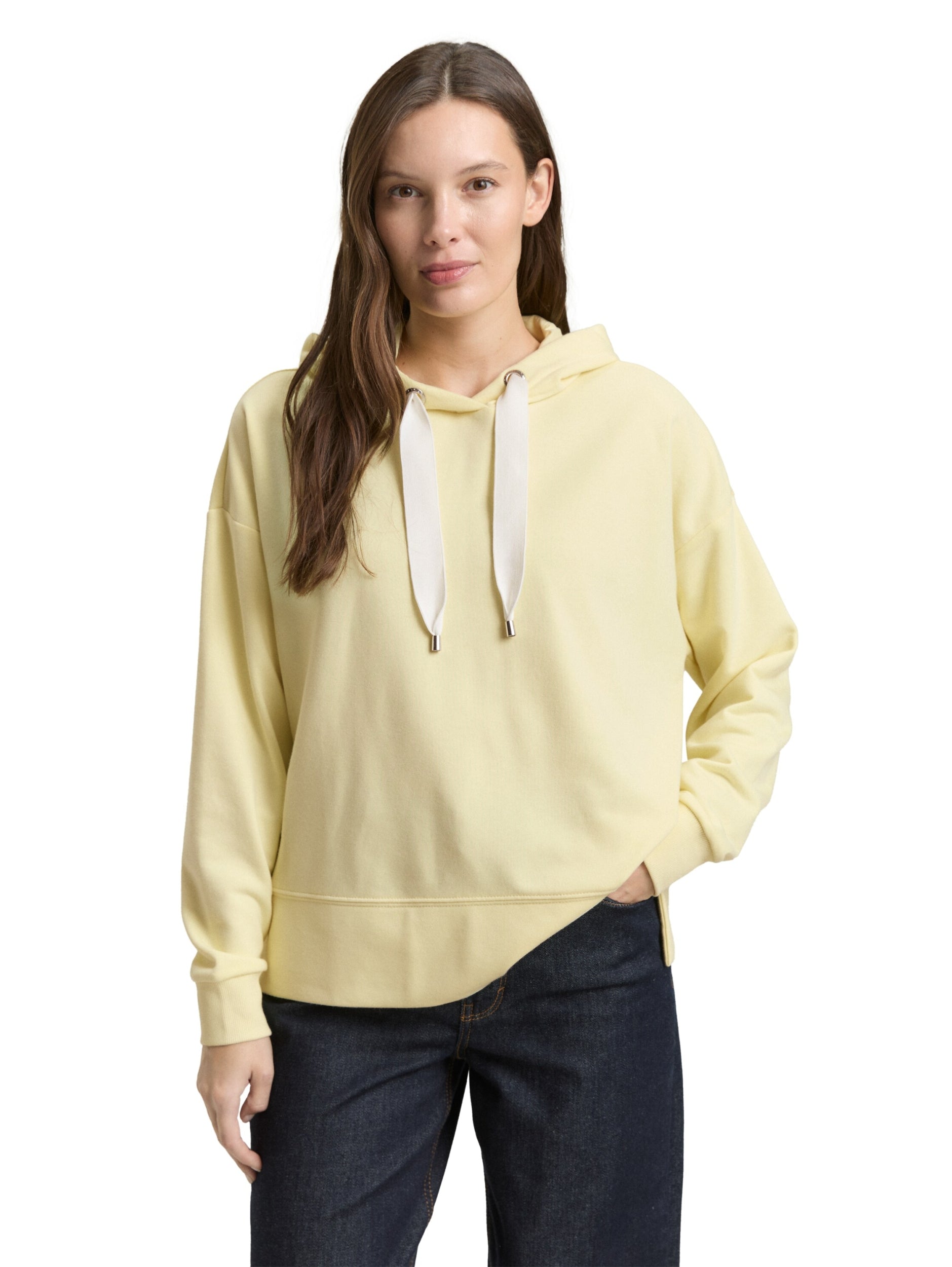 Sweatshirt hoodie w emboss soft lemon Bild 5