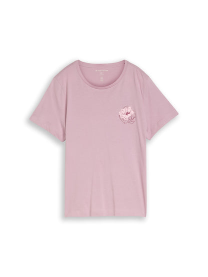 T-shirt basic crew neck print light elderber Bild 1
