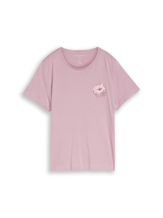 T-shirt basic crew neck print light elderber Bild 1
