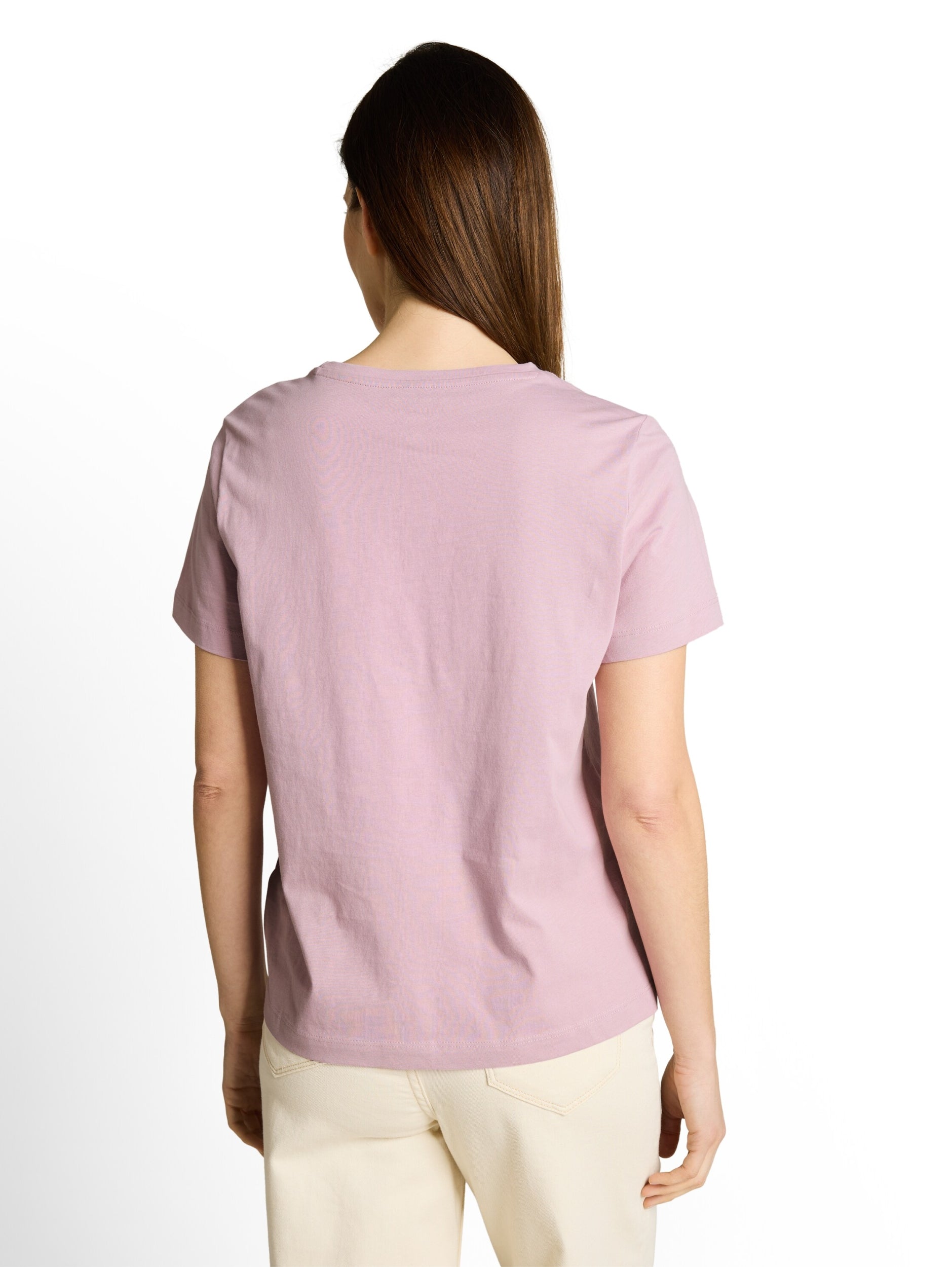 T-shirt basic crew neck print light elderber Bild 4