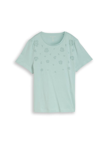 T-shirt basic crew neck print blue haze Bild 1