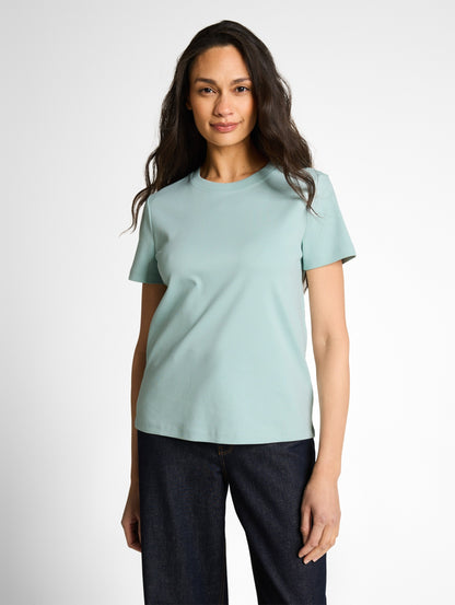 T-shirt  crew neck basic inter blue haze Bild 5