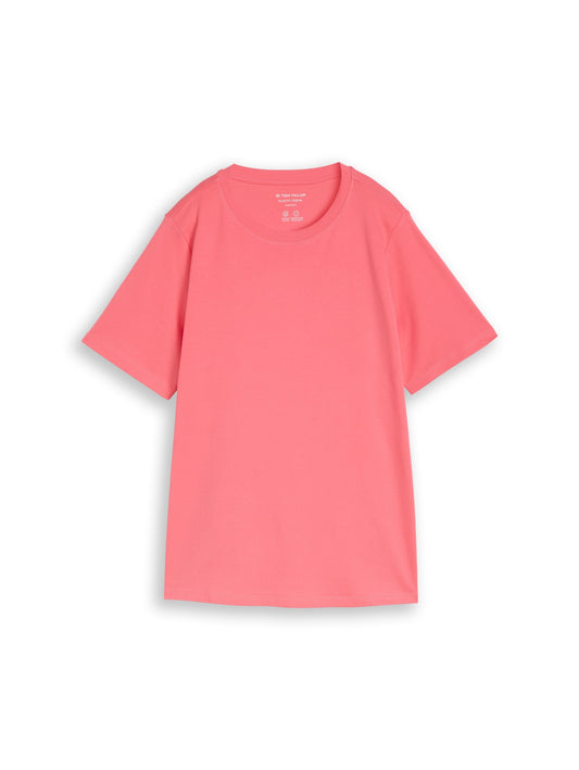T-shirt  crew neck basic inter soft coral pin Bild 1