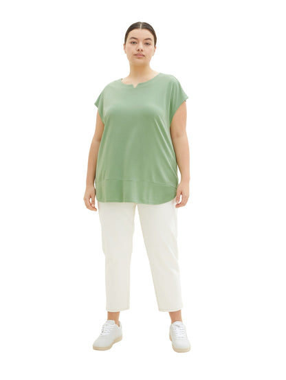 T-shirt fabric mix okra green Bild 3