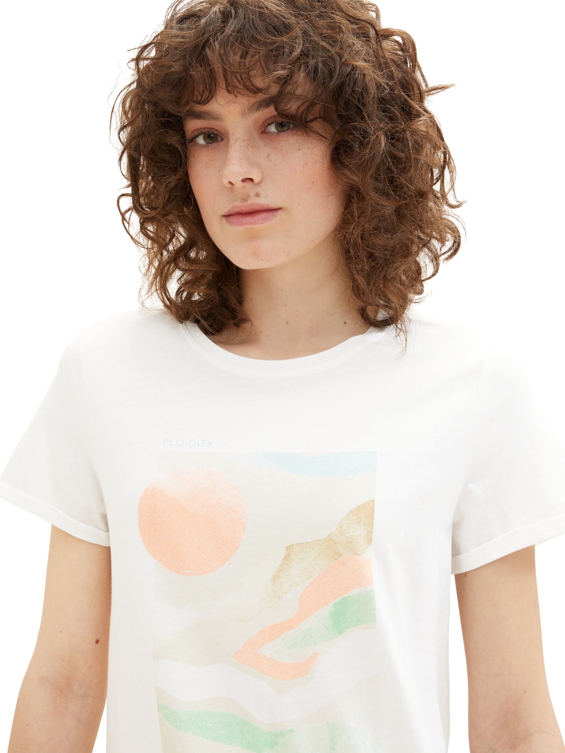 T-shirt frontprint Whisper White Bild 4