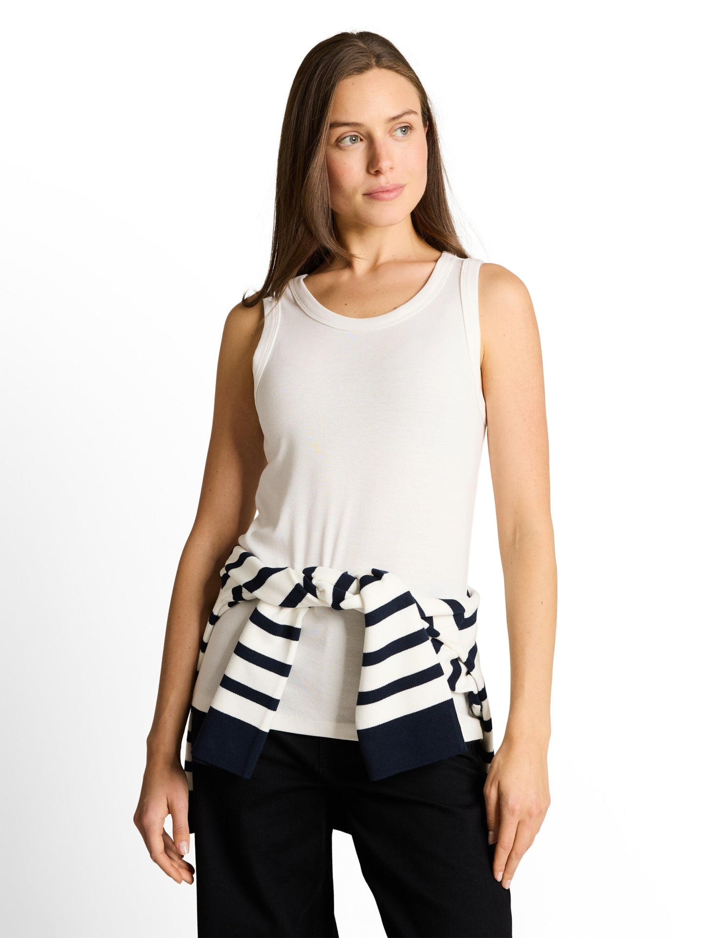 T-shirt rib top Whisper White Bild 6