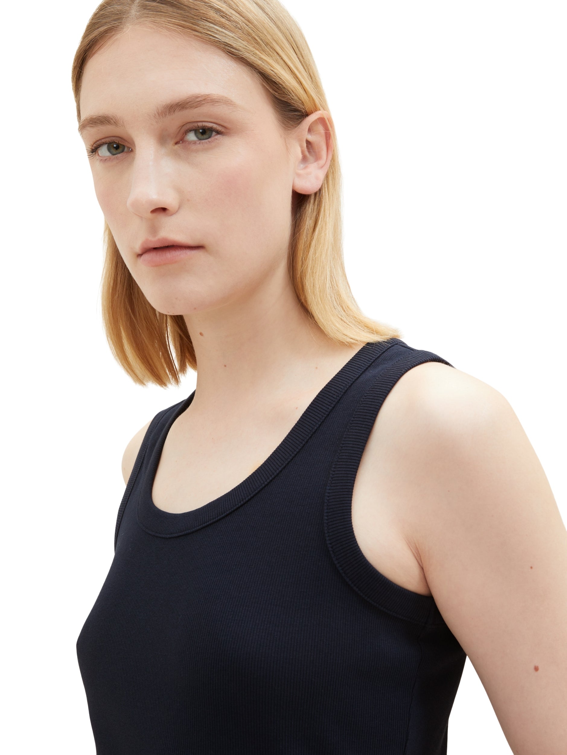 T-shirt top ribbed sky captain bl Bild 5