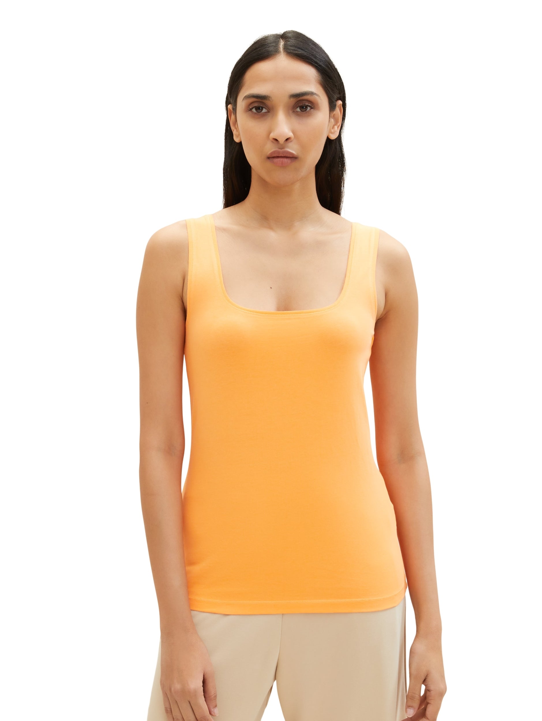Top carré neck bright mango o Bild 6