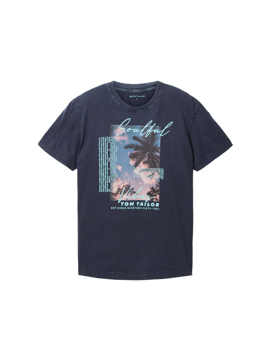 washed photoprint t-shirt sky captain bl Bild 1