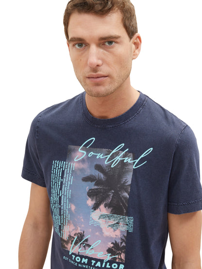 washed photoprint t-shirt sky captain bl Bild 3