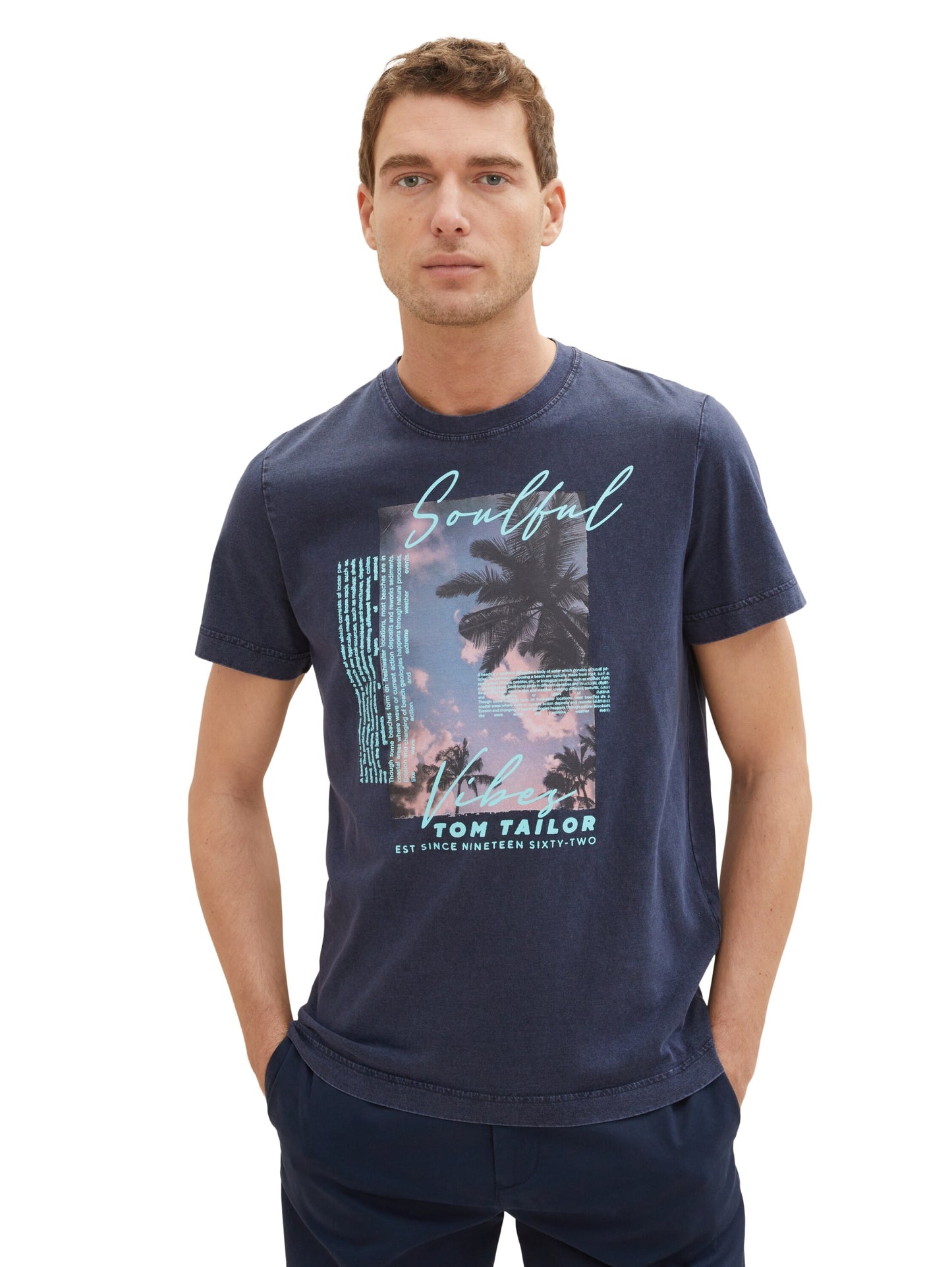 washed photoprint t-shirt sky captain bl Bild 4