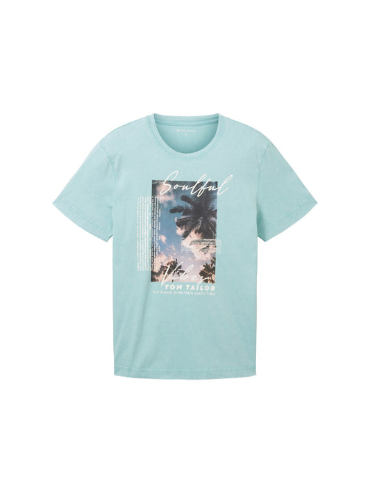 washed photoprint t-shirt blue tibetan s Bild 1