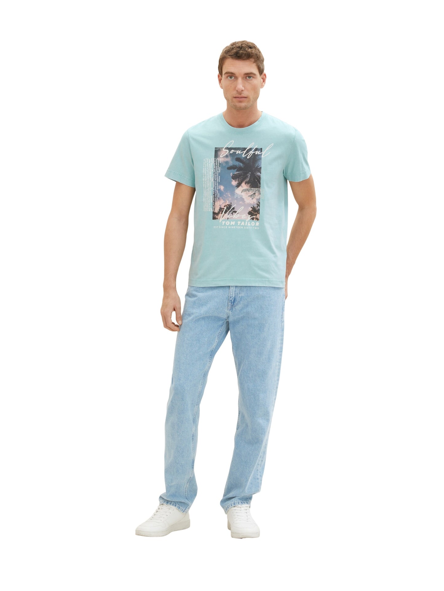 washed photoprint t-shirt blue tibetan s Bild 4